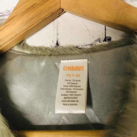 Gymboree Vest Faux Fur Size M (7-8) Girls Gray - Picture 5 of 6